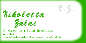 nikoletta zalai business card